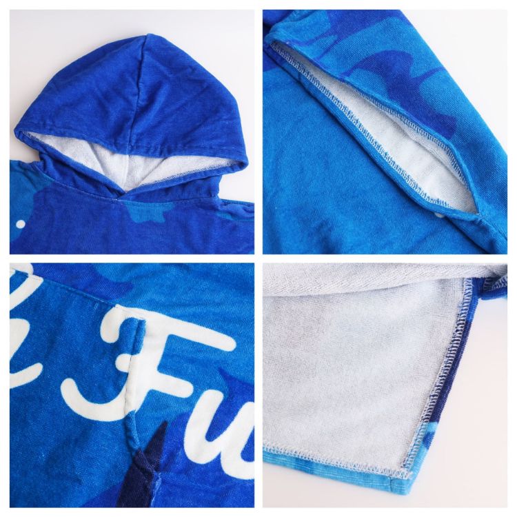 Picture of 100% Cotton Sublimation Hoody Towel Surf Poncho