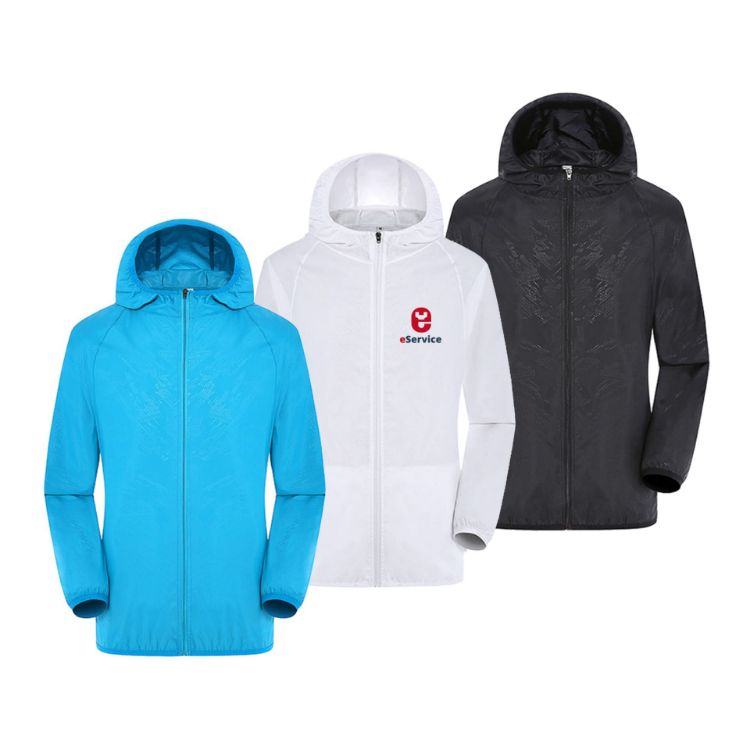 Picture of Unisex Adult 100% Polyester Jacket with Sun Protection and Hood