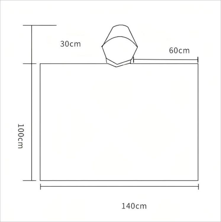 Picture of Reusable Adult PEVA Screen Print Rain Poncho