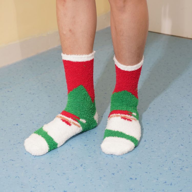 Picture of Crew Custom Pattern Coral Fleece Socks