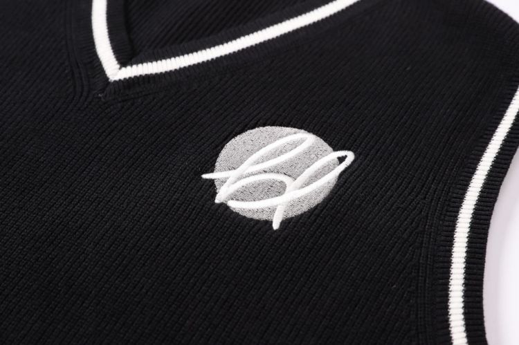 Picture of Unisex Cotton Spandex V-Neck Knitted Vest