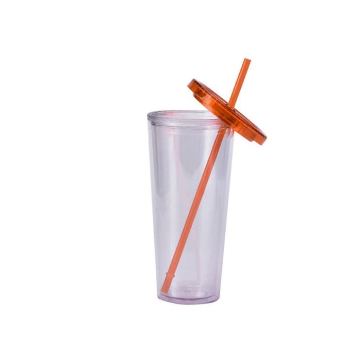 Picture of 24oz Plastic Cups with Lids & Straws