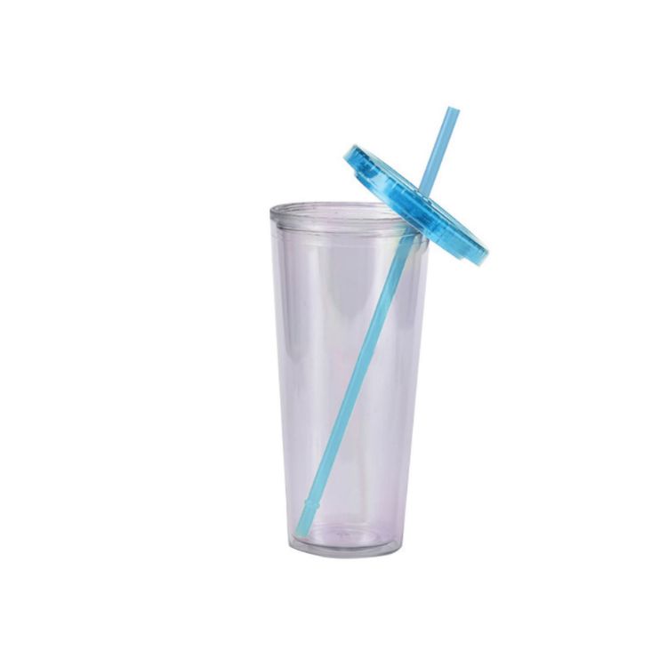 Picture of 24oz Plastic Cups with Lids & Straws