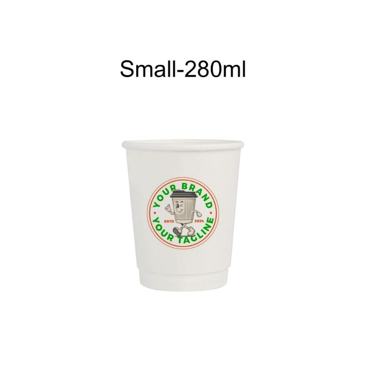 Picture of Home Compostable Aqueous Double Wall Paper Cups
