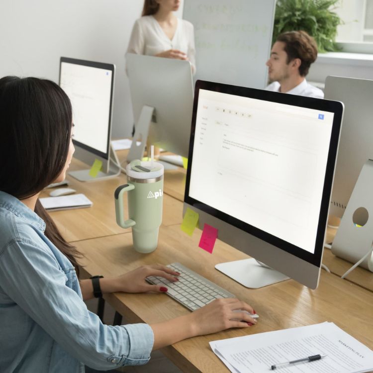 Picture of 1.2L Stainless Steel Tumbler with Lid and Straw