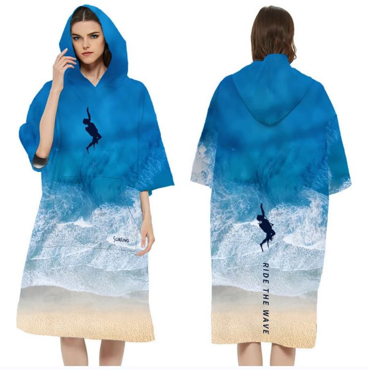 Picture of 100% Microfibre Sublimation Hooded Change Towel