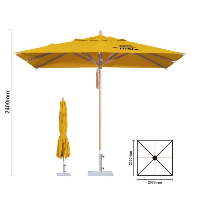 Picture of 2x2m Wind-resistant Square Stock Colour Outdoor Umbrella