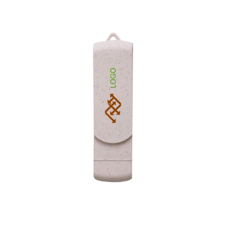 Picture of Rotate Wheat Straw Type C Flash Drive