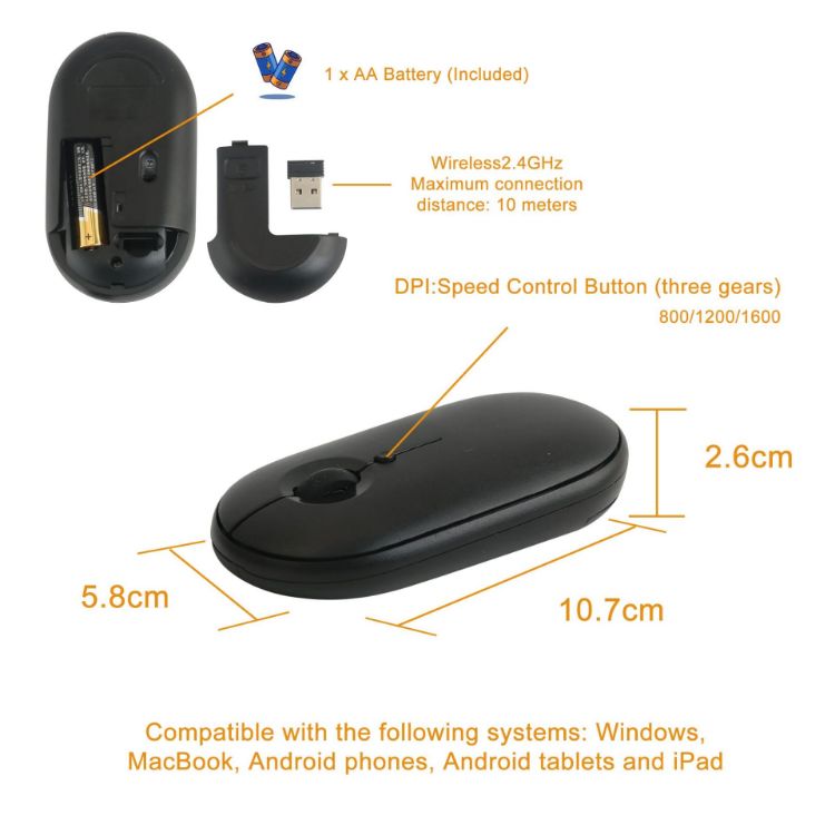 Picture of Slim Wireless Travel Mouse