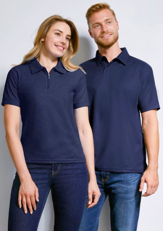 Picture of Mens Micro Waffle Short Sleeve Polo