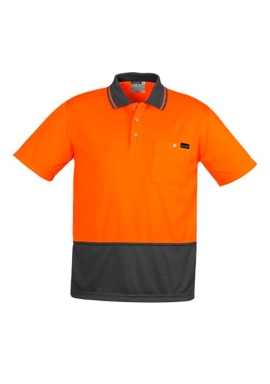 Picture of Mens Hi Vis Comfort Back Short Sleeve Polo