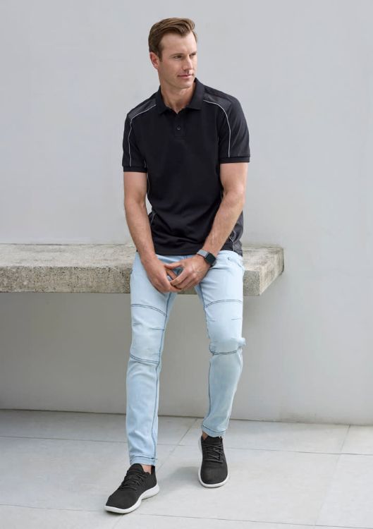 Picture of Unisex Grid Short Sleeve Polo