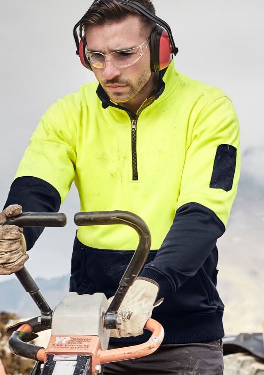 Picture of Unisex Hi Vis 1/2 Zip Pullover