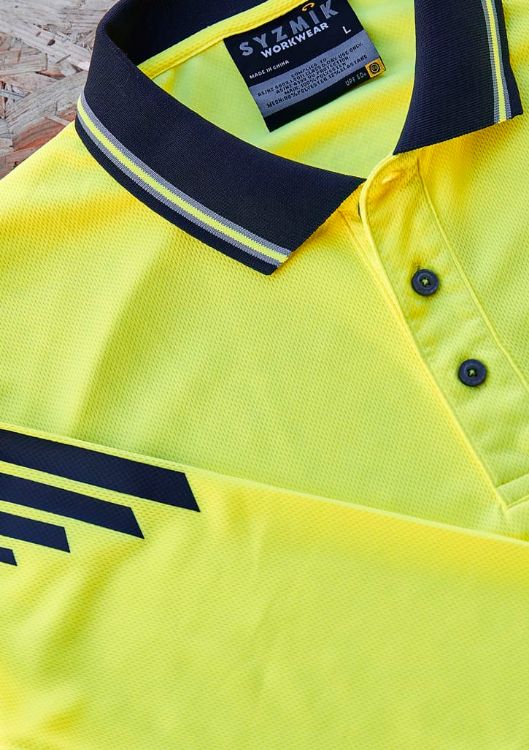 Picture of Mens Hi Vis Flux Long Sleeve Polo