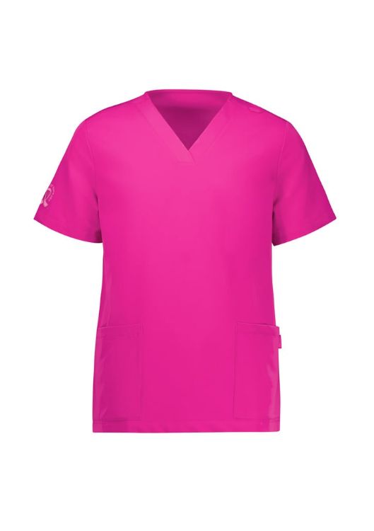 Picture of Womens Pink V-Neck Scrub Top