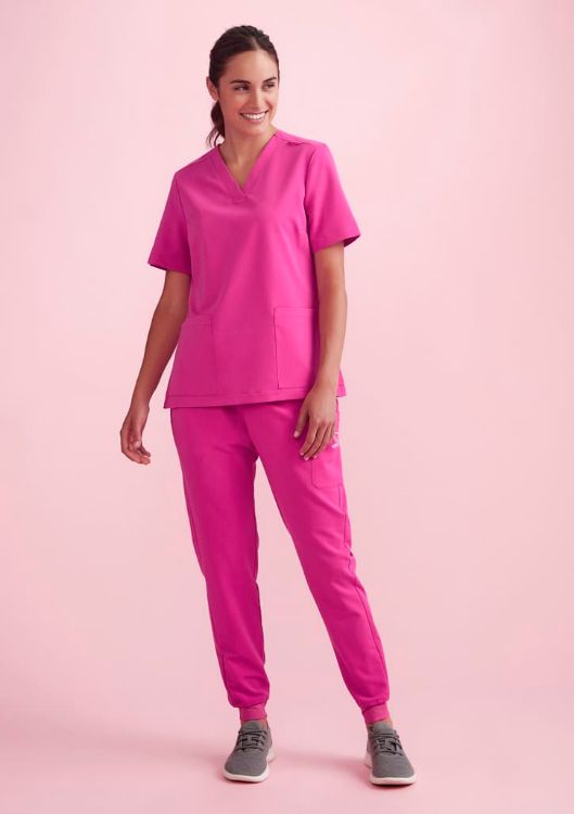 Picture of Womens Pink Jogger Scrub Pant