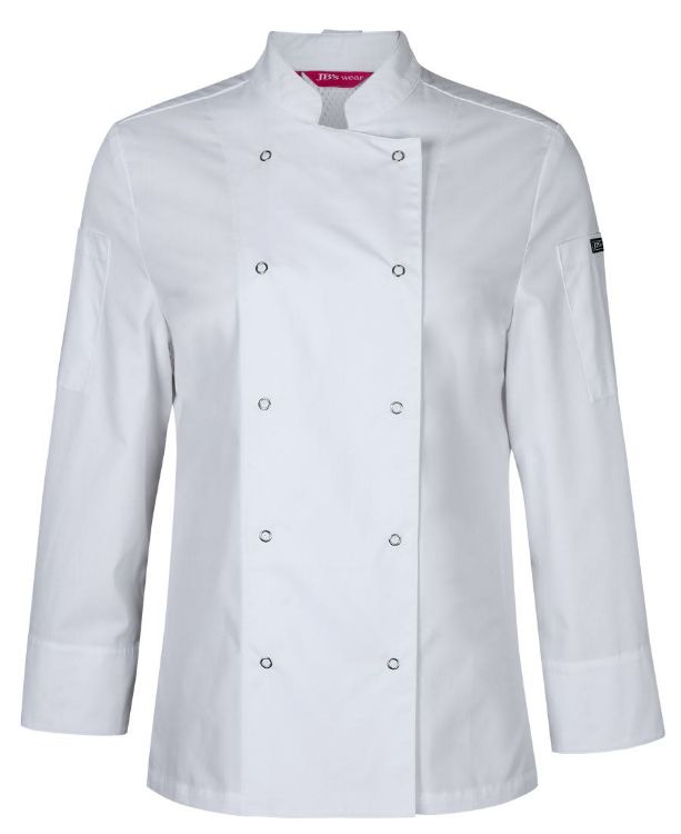 Picture of JB's Ladies L/S Snap Button Chefs Jacket