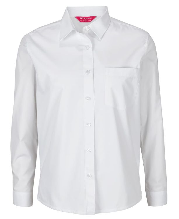 Picture of JB's Ladies L/S Double Layered Shirt White