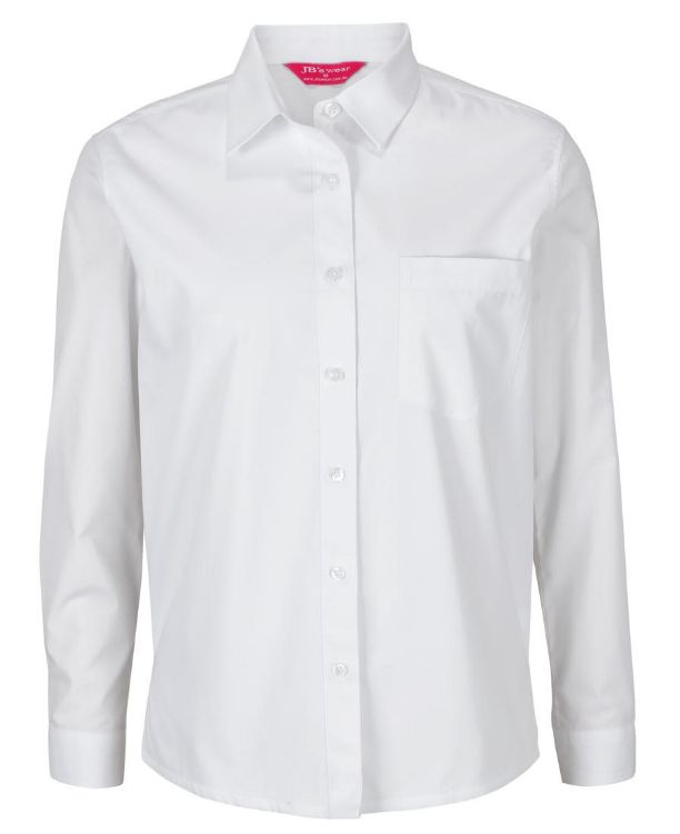 Picture of JB's Ladies L/S Double Layered Shirt White