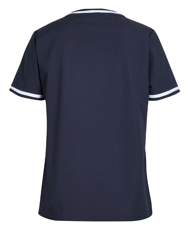 Picture of JB's Contrast Ladies Scrubs Top Navy/