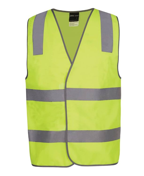 Picture of JB's Hv (D+N) Safety Vest Print Staff Lime