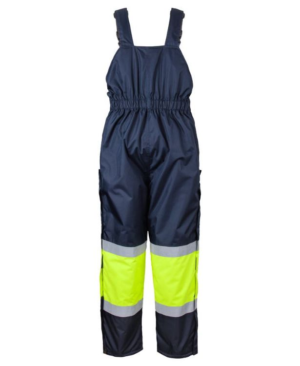 Picture of JB's Freezer Bib & Brace With Tape Navy/Lime