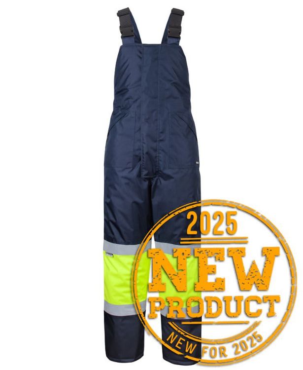 Picture of JB's Freezer Bib & Brace With Tape Navy/Lime