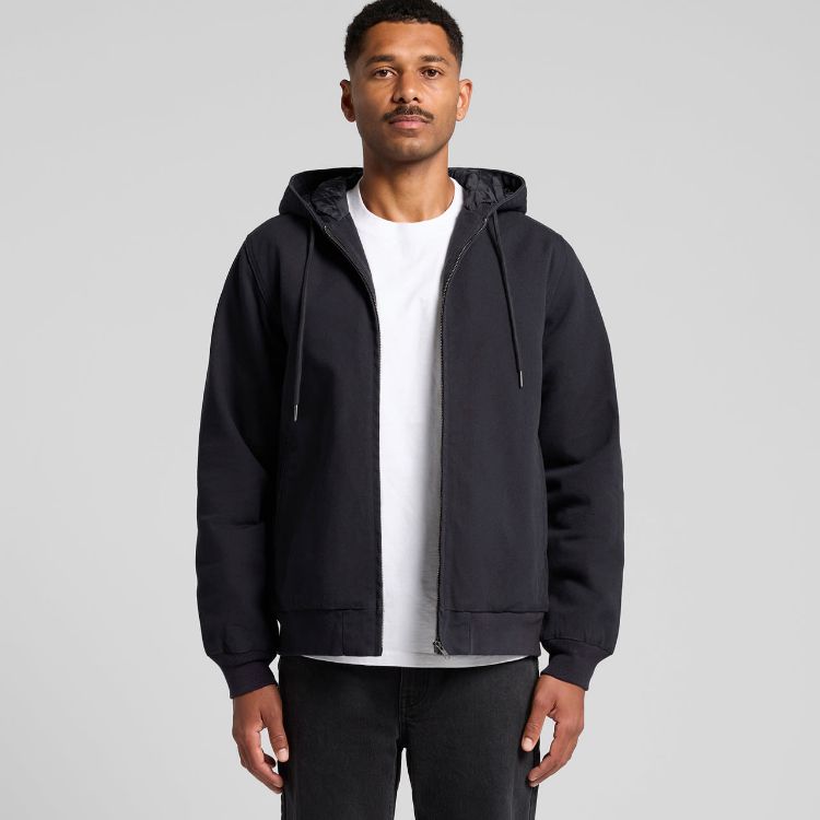Picture of Canvas Bomber Hood Jacket