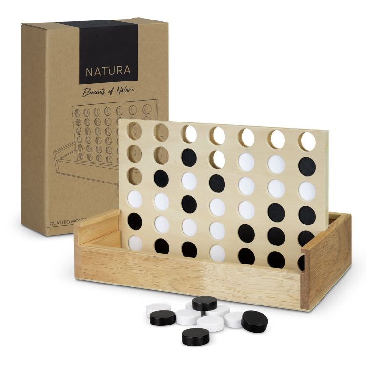 Picture of NATURA Quattro Wooden Four-in-a-Row Game