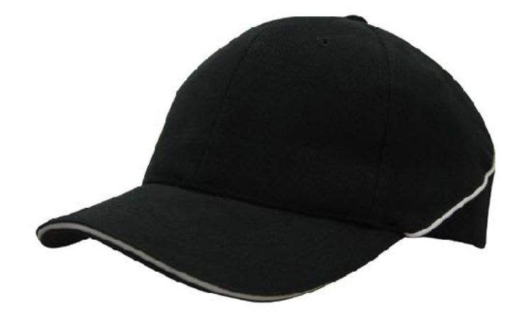 Picture of Brushed Heavy Cotton Cap with Crown Piping and Sandwich