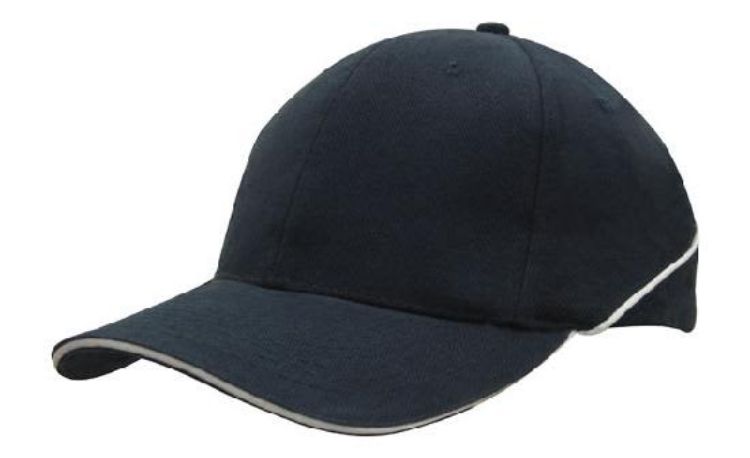 Picture of Brushed Heavy Cotton Cap with Crown Piping and Sandwich