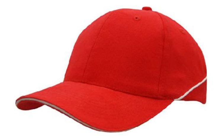 Picture of Brushed Heavy Cotton Cap with Crown Piping and Sandwich