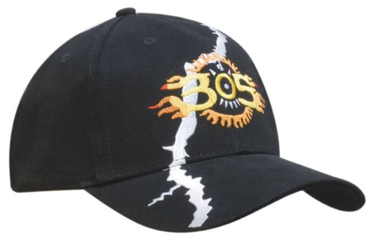 Picture of Brushed Heavy Cotton Cap with Lightening Bolt Embroidery