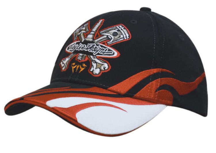 Picture of Brushed Heavy Cotton Cap with Blaze Embroidery on Peak and Side