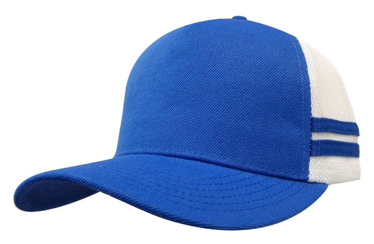 Picture of American Premium Twill/Mesh Deep Fit Trucker Cap with Stripes