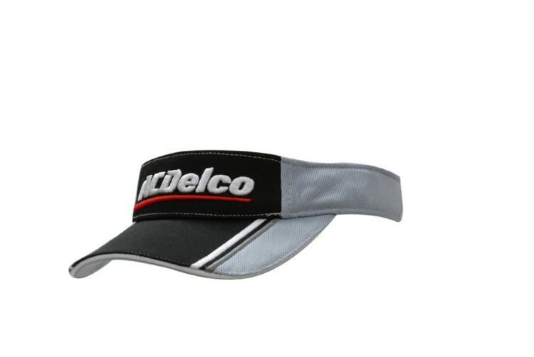 Picture of Mesh Knit Visor with Fabric Inserts and Embroidery on Peak